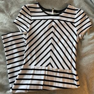 Banana republic striped stretchy fitted dress